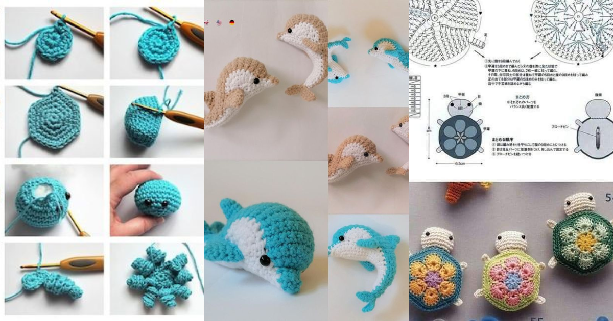 sea creature keychain crochet pattern