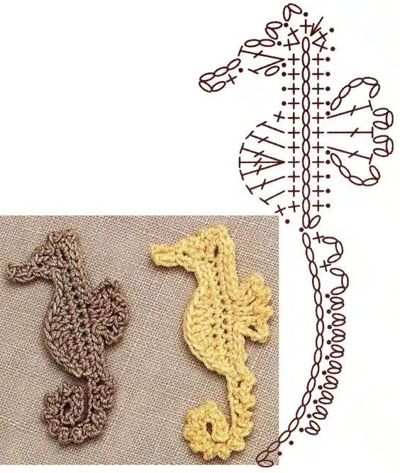 seahorse crochet graphiques 2
