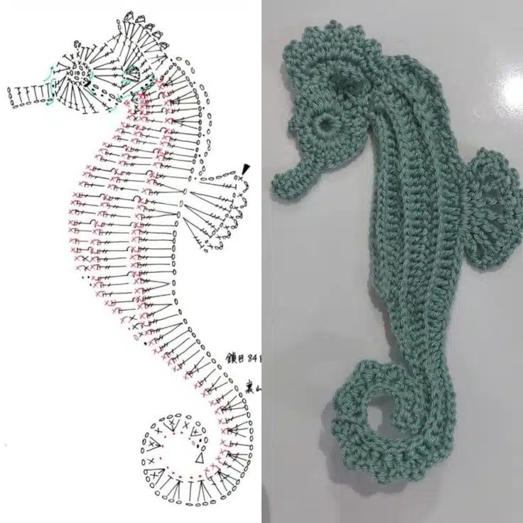 seahorse crochet graphiques 5