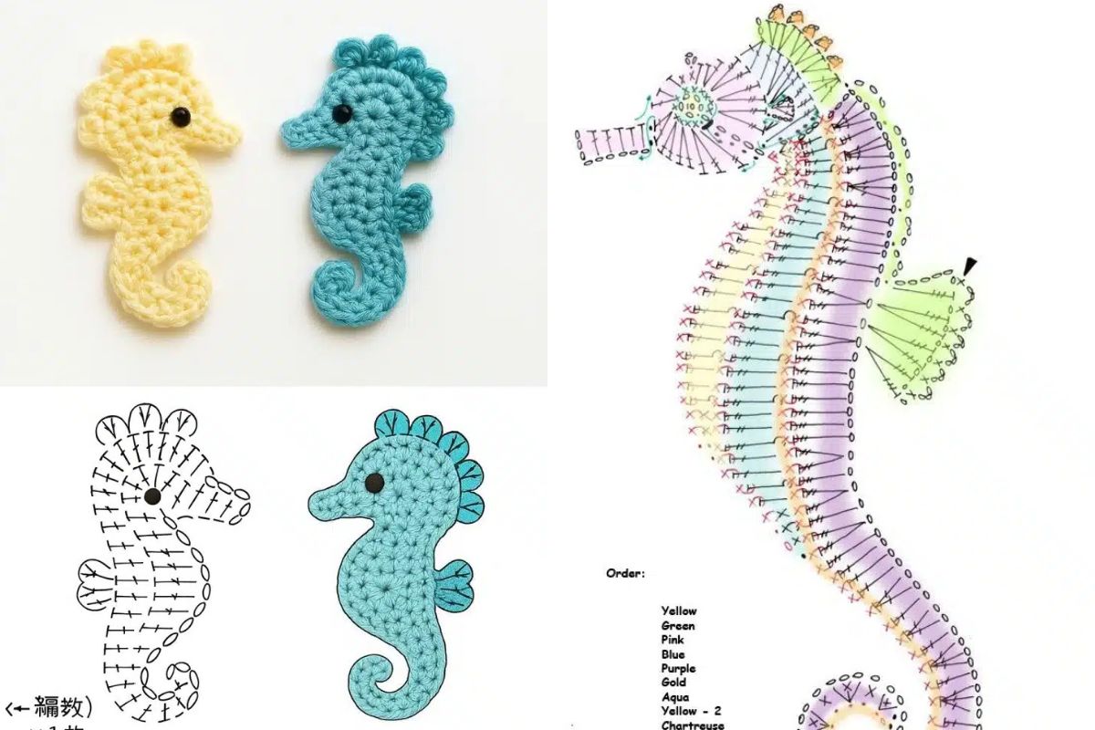 seahorse crochet graphiques