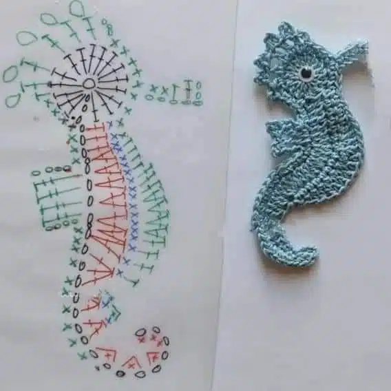 seahorse crochet graphiques