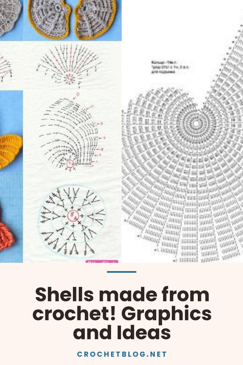 Shells made from crochet! Graphics and Ideas