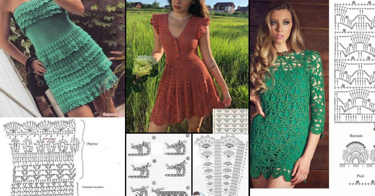 short crochet dresses patterns