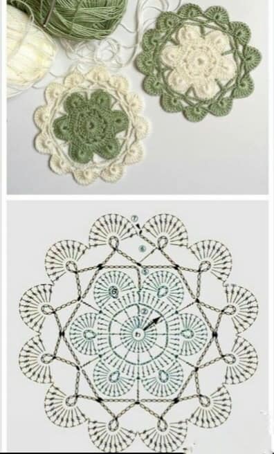 simple crochet flower graphics 4