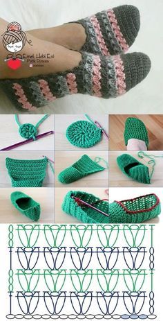 slippers made in crochet step by step 4