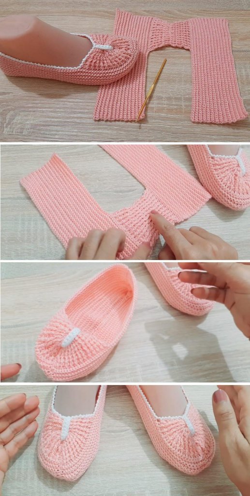 slippers made in crochet step by step 7