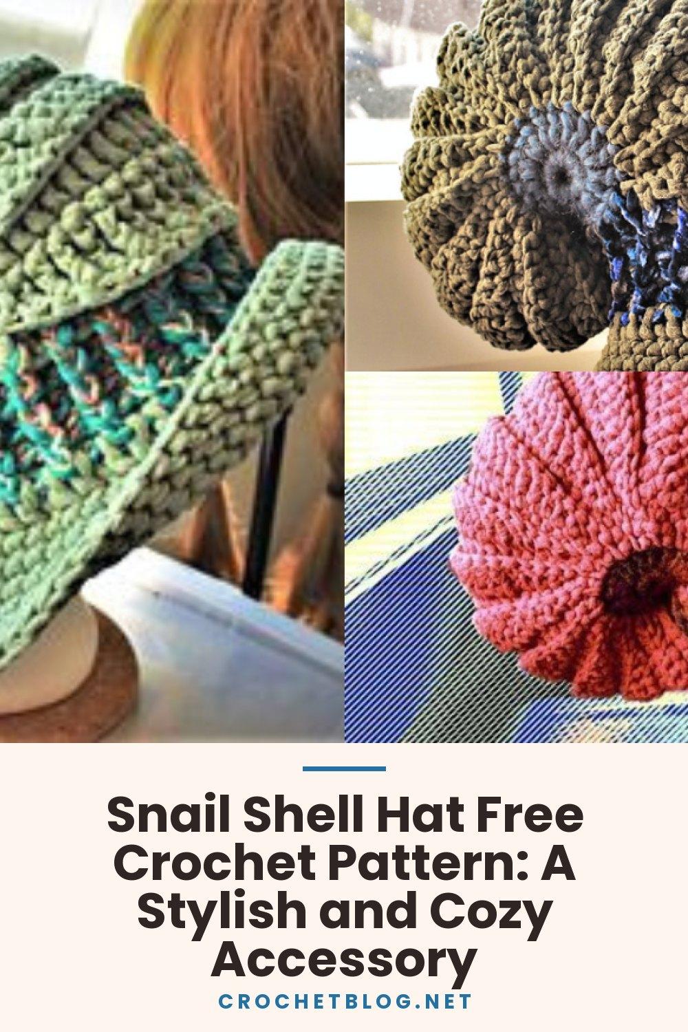Snail Shell Hat Free Crochet Pattern: A Stylish and Cozy Accessory