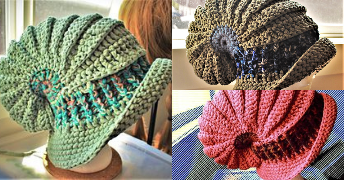 snail shell hat free crochet pattern