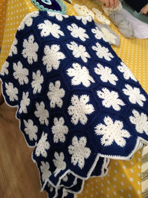 snowflake blanket crochet patterns 4