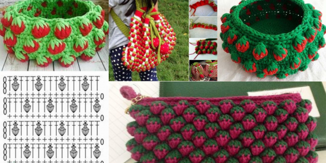 strawberry crochet stitch ideas and tutorials