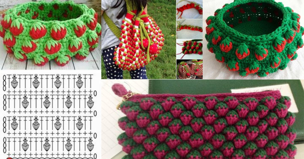 strawberry crochet stitch ideas and tutorials