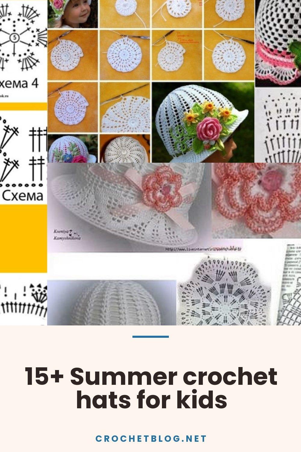 15+ Summer crochet hats for kids