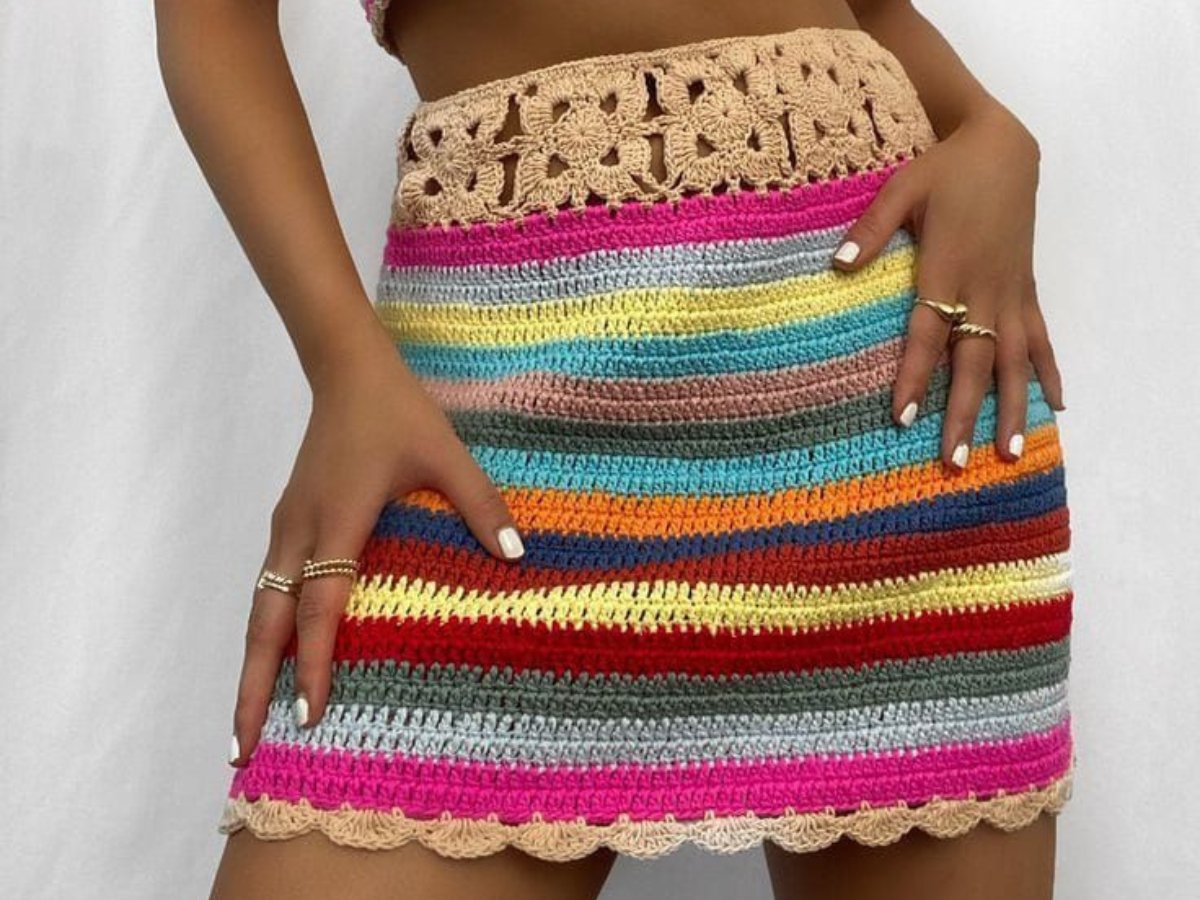 Summer Fashion Crochet Short Beach Skirt