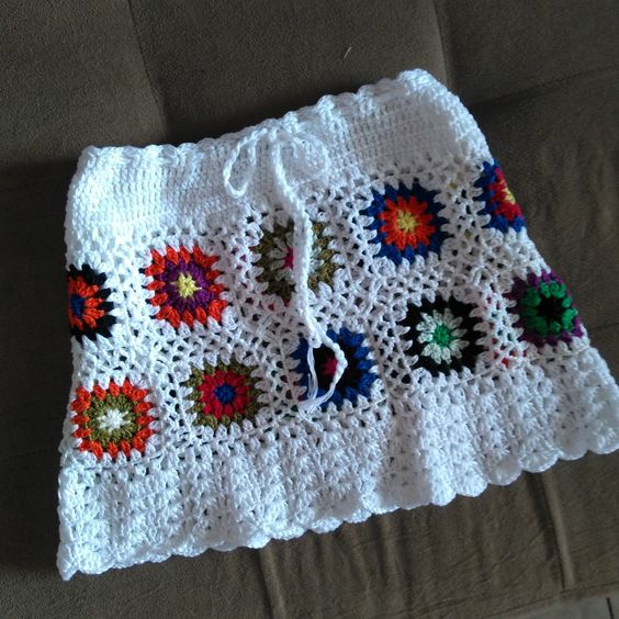summer fashion crochet short beach skirt 5