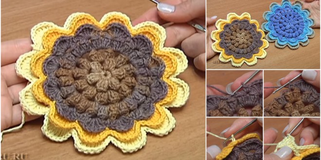 sunflower crochet 1
