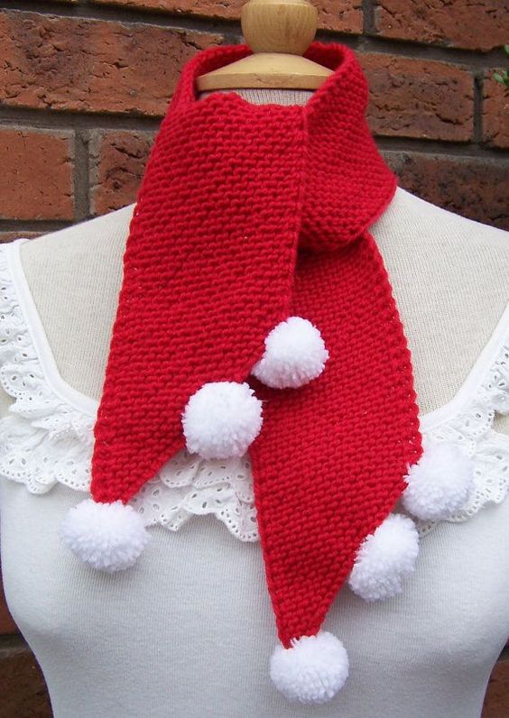 trendy christmas crochet scarf ideas 2