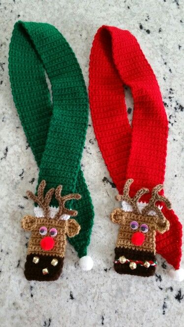 trendy christmas crochet scarf ideas