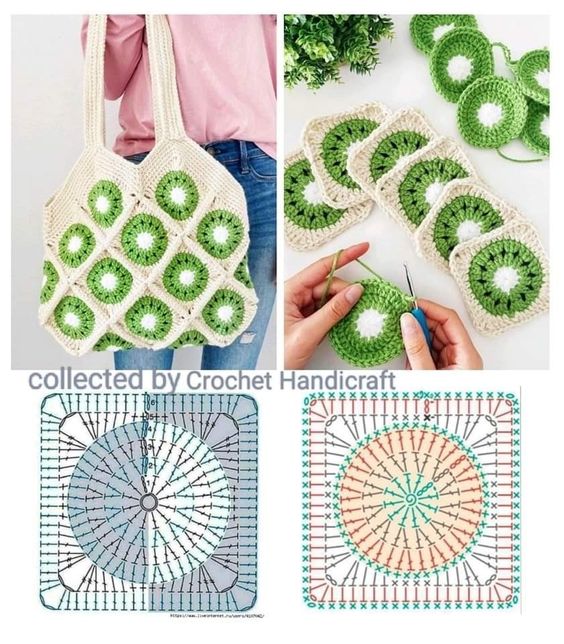 turn crochet squares into bags 13