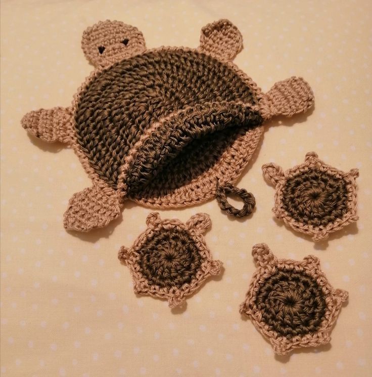 turtle coaster crochet ideas