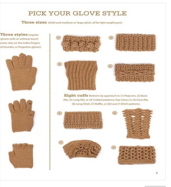 tutorial and ideas crochet gloves 1