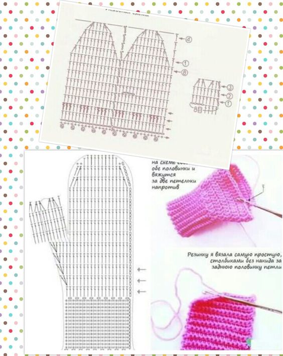 tutorial and ideas crochet gloves 9