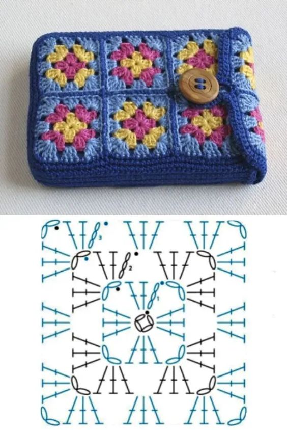 using crochet mini granny squares 3