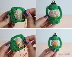 vintage camping lantern crochet ornament pattern
