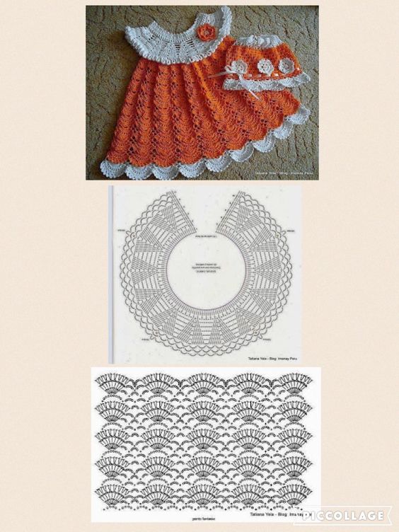 vintage crochet baby dress pattern 5
