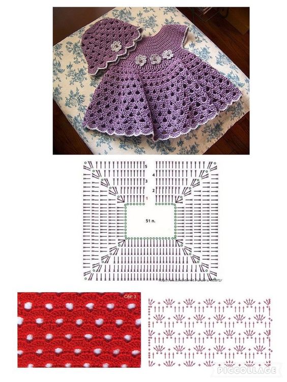 vintage crochet baby dress pattern 8