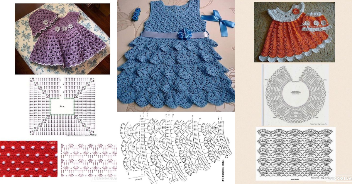 vintage crochet baby dress pattern