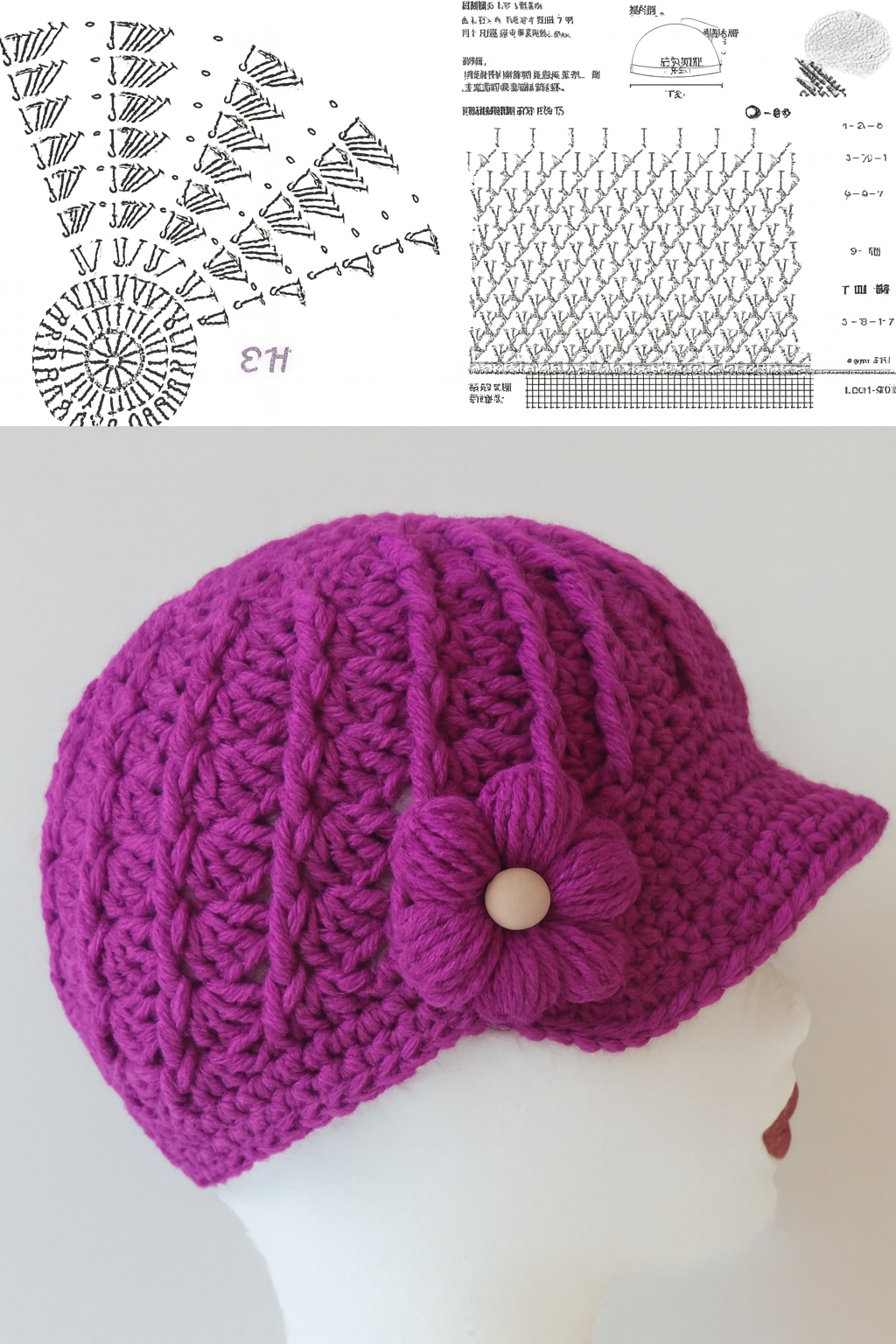 vintage crochet women summer sun hat crochet free patterns