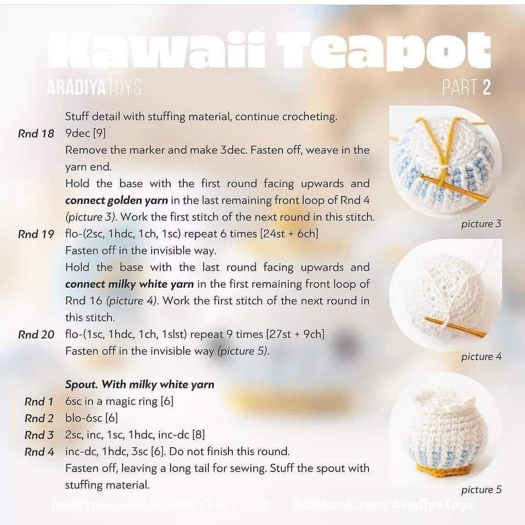 wonderful crochet mini teapot 2