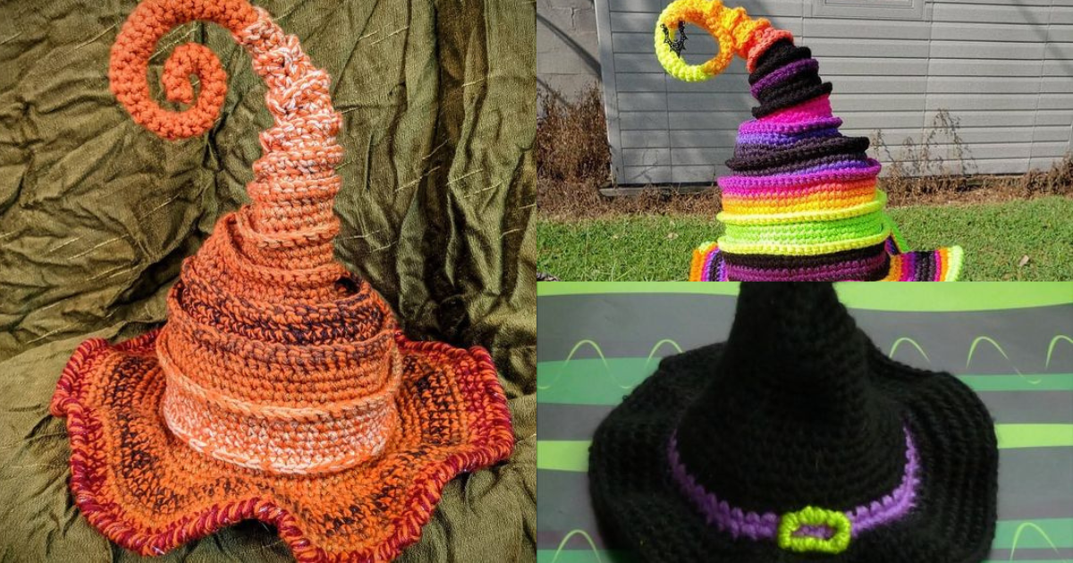 wonderful crochet witch hats