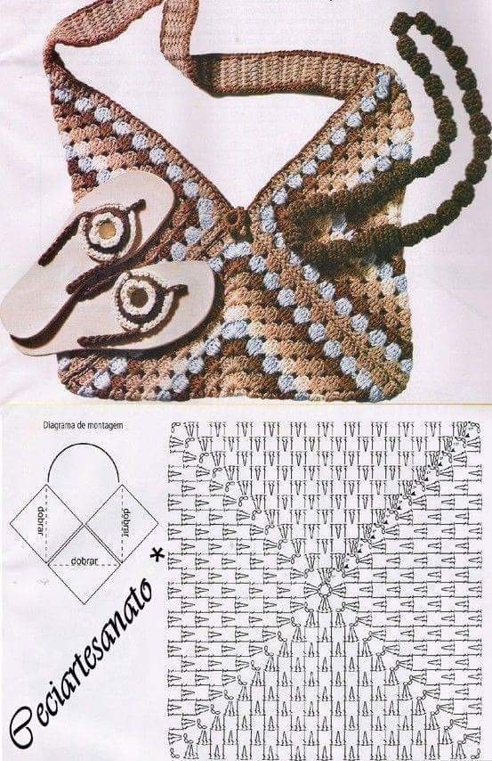 wonderful geometric crochet bags ideas 2