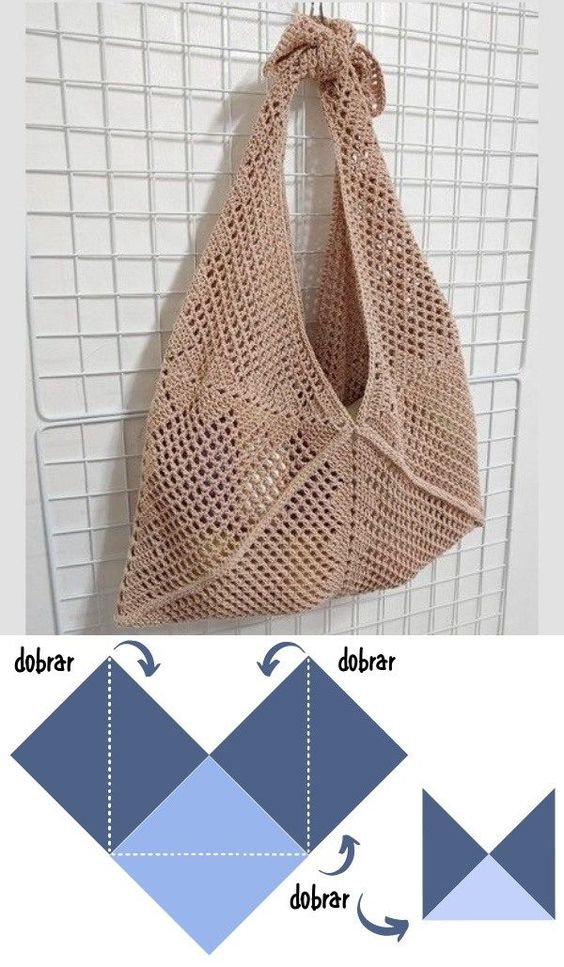 wonderful geometric crochet bags ideas 8