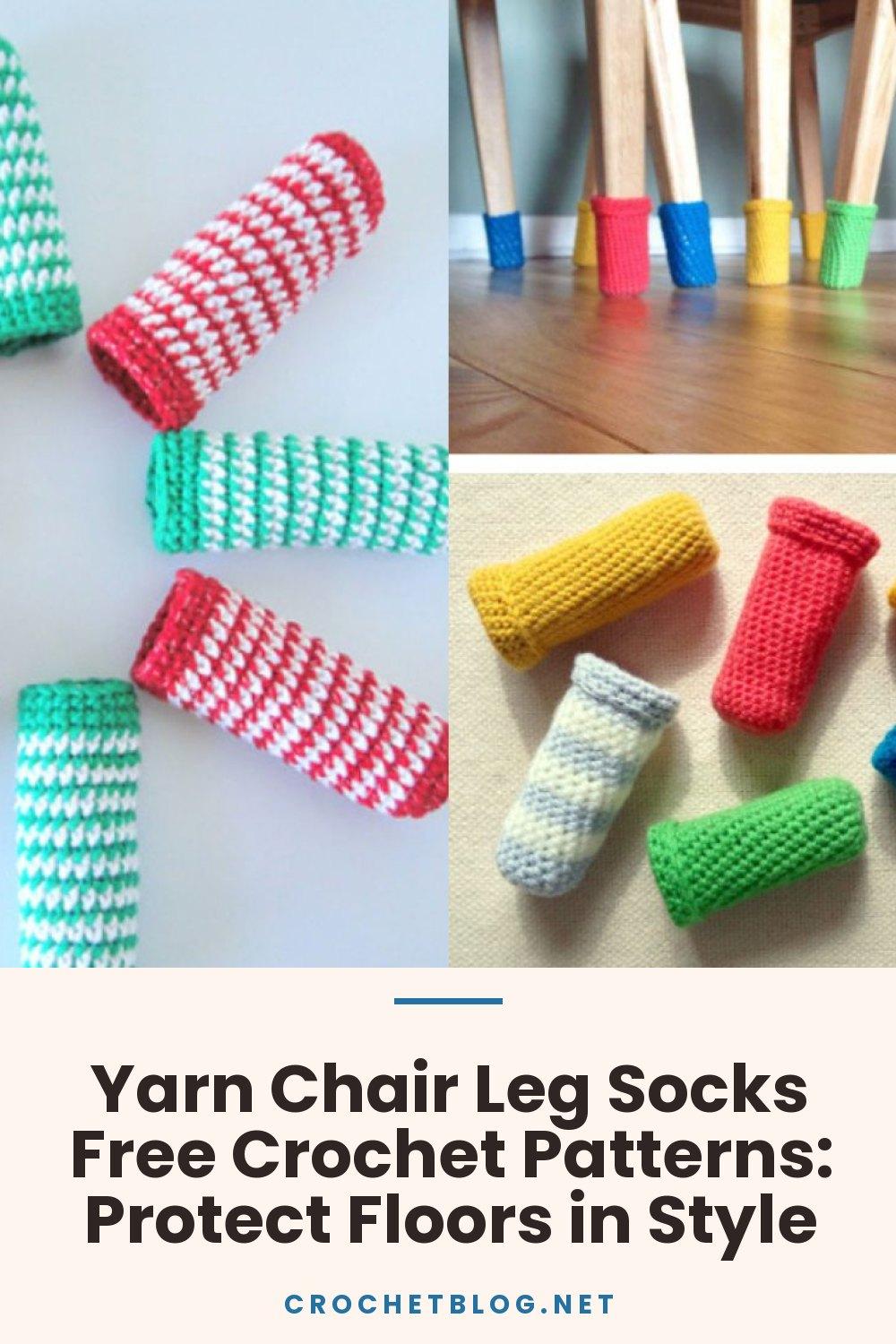 Yarn Chair Leg Socks Free Crochet Patterns: Protect Floors in Style
