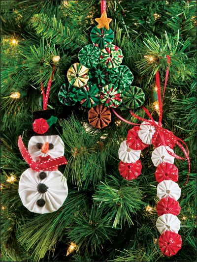 yo yo ornaments and crafts for christmas 3